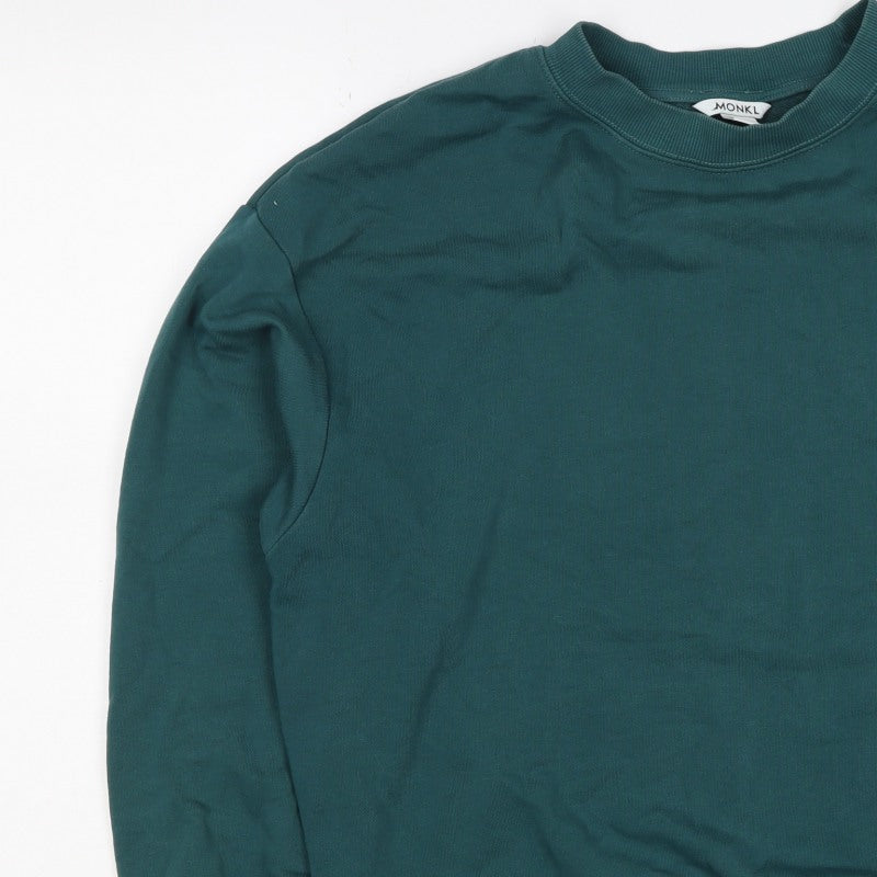 Monki Women Green M UK 12 Crew Neck Pullover Sweatshirt