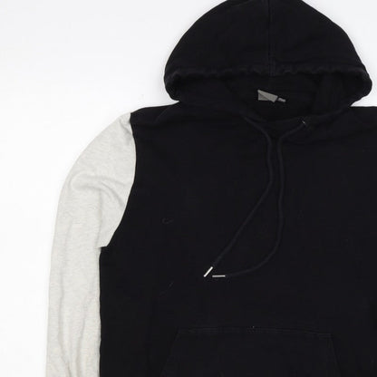 ASOS Men’s Black M Pullover Hoodie Colour Block Striped Trim