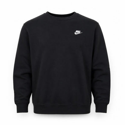 Nike Men’s Black M Crew Neck Pullover Sweatshirt Embroidered Logo