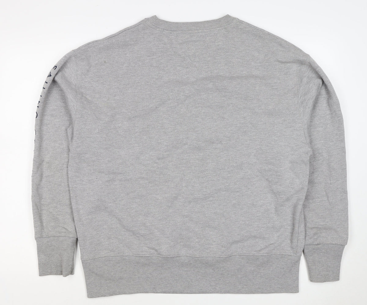 Tommy Jeans Men's Grey XL Pullover Sweatshirt Nautical Logo Graphic