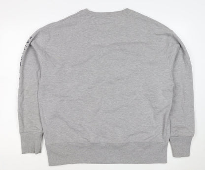 Tommy Jeans Men's Grey XL Pullover Sweatshirt Nautical Logo Graphic