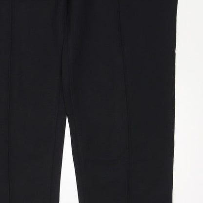 Marks and Spencer Women Black Size 20 Short Straight Stretch Trousers