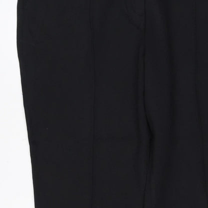 Marks and Spencer Women Black Size 20 Short Straight Stretch Trousers