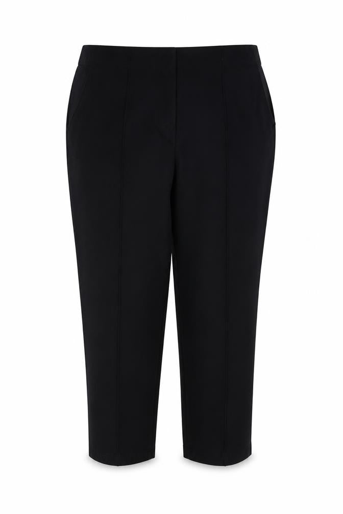 Marks and Spencer Women Black Size 20 Short Straight Stretch Trousers