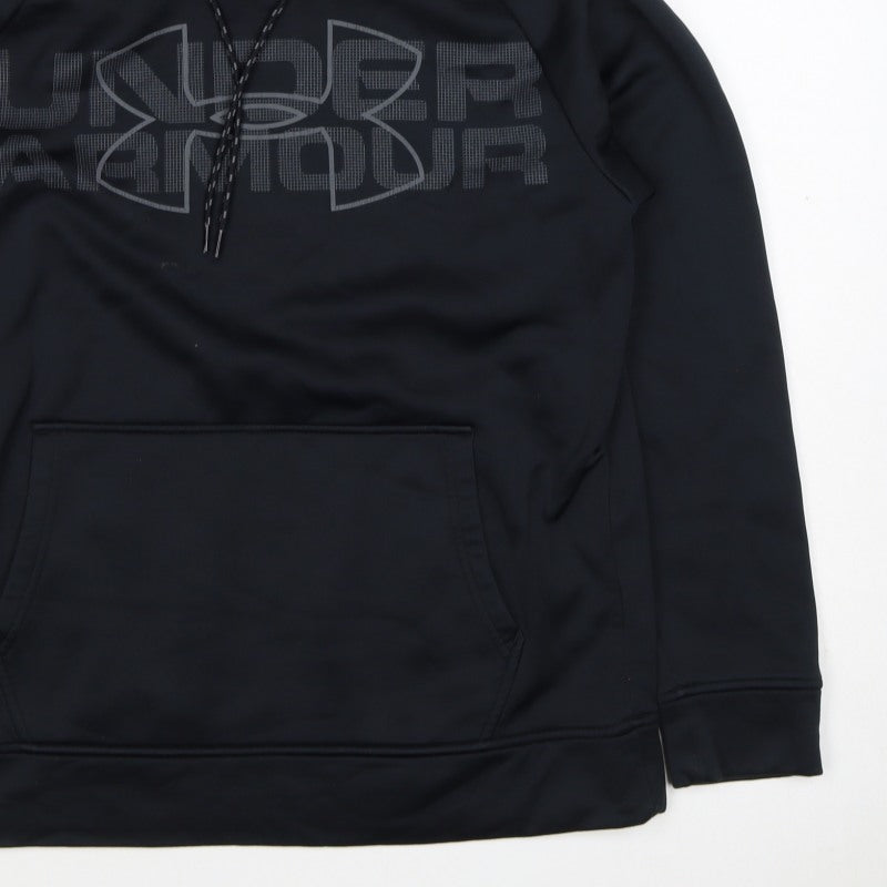 Under Armour Men’s Black S Loose Fit Logo Graphic Pullover Hoodie