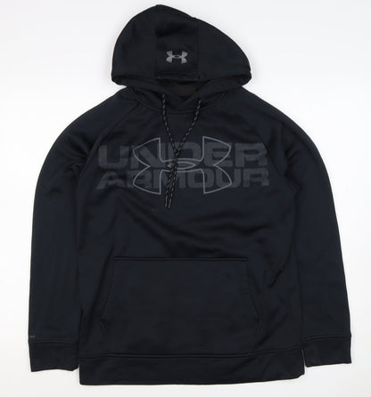 Under Armour Men’s Black S Loose Fit Logo Graphic Pullover Hoodie