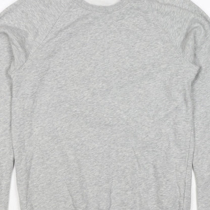 Calvin Klein Men Grey M Logo Hem Crew Neck Pullover Sweatshirt