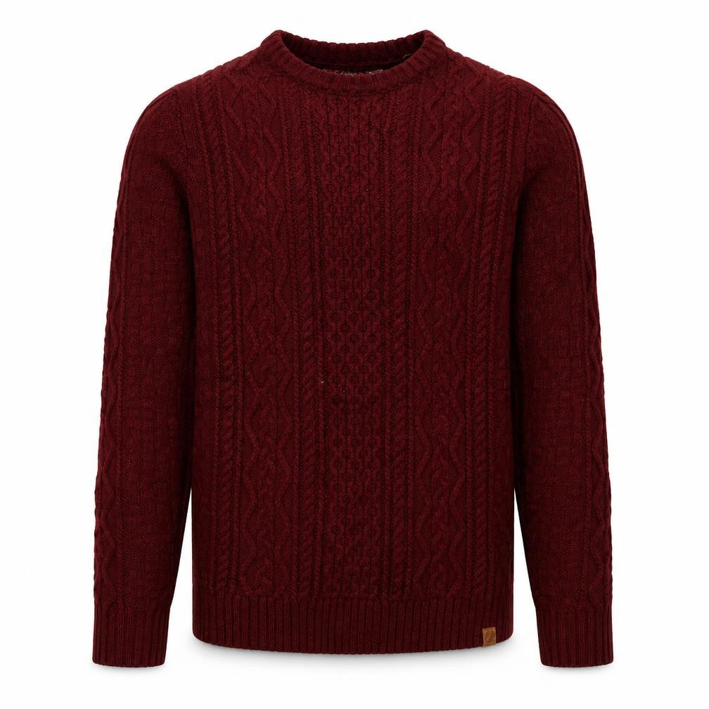 Tokyo Laundry Men’s Red S Cable Knit Crew Neck Pullover Jumper