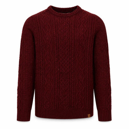 Tokyo Laundry Men’s Red S Cable Knit Crew Neck Pullover Jumper