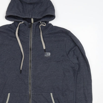 Jack & Jones Tech Men’s Blue L Full Zip Hooded Hoodie