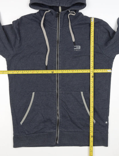 Jack & Jones Tech Men’s Blue L Full Zip Hooded Hoodie