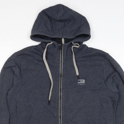 Jack & Jones Tech Men’s Blue L Full Zip Hooded Hoodie