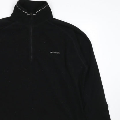 Craghoppers Men’s Black XL Half Zip Fleece Pullover Outdoor Sweatshirt