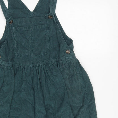 Additional view of Next girls’ green corduroy pinafore dress 7 years knee length cotton