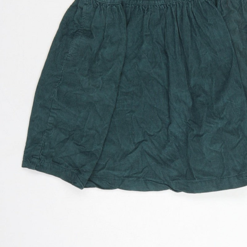 Additional view of Next girls’ green corduroy pinafore dress 7 years knee length cotton