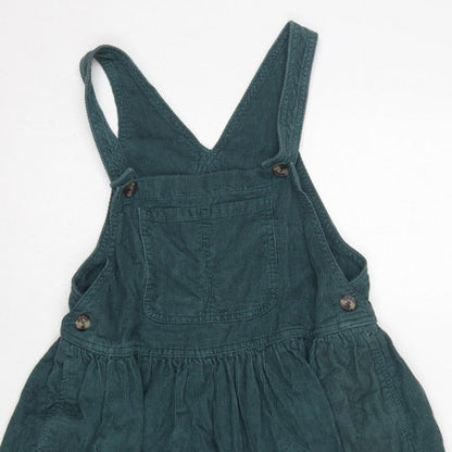 Additional view of Next girls’ green corduroy pinafore dress 7 years knee length cotton