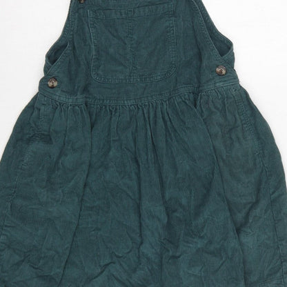 Additional view of Next girls’ green corduroy pinafore dress 7 years knee length cotton