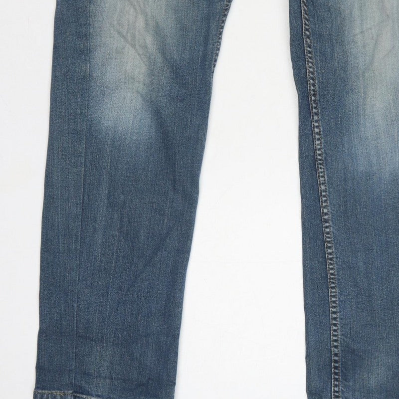 Levi's Men's Blue W33 L30 Straight Fit Medium Wash Denim Jeans