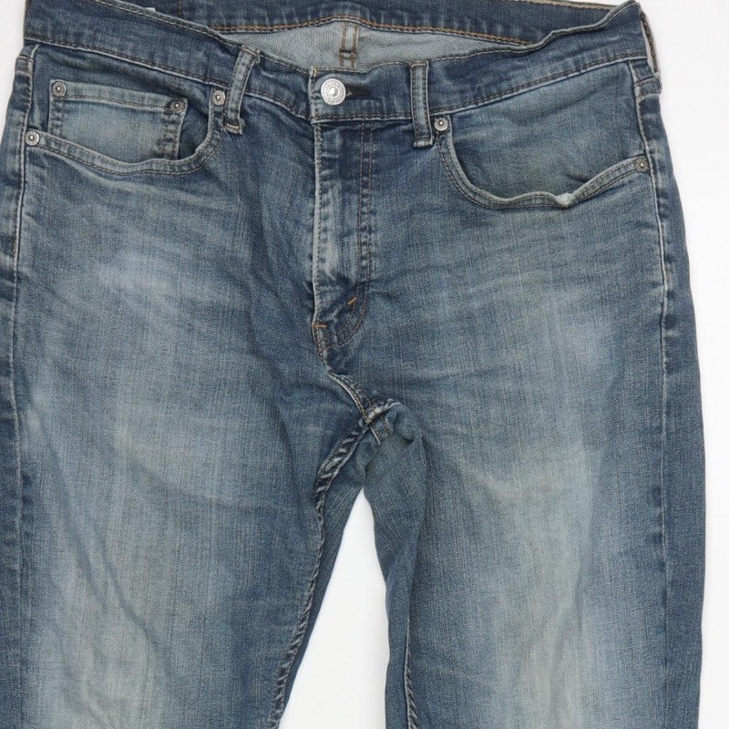 Levi's Men's Blue W33 L30 Straight Fit Medium Wash Denim Jeans