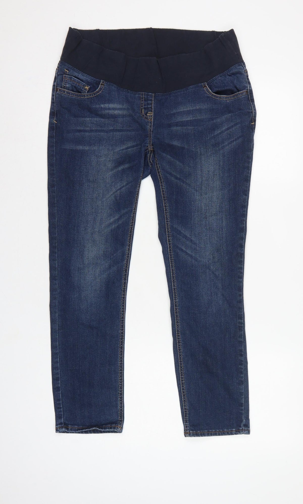 Next Women Blue Maternity Skinny Jeans Size 10 Regular Stretch