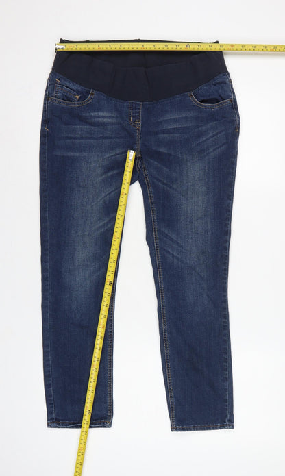 Next Women Blue Maternity Skinny Jeans Size 10 Regular Stretch