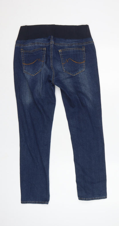 Next Women Blue Maternity Skinny Jeans Size 10 Regular Stretch
