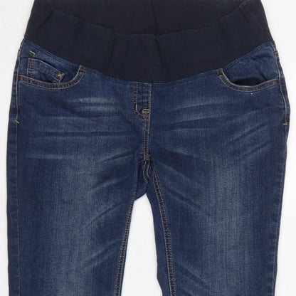 Next Women Blue Maternity Skinny Jeans Size 10 Regular Stretch