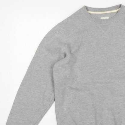 Animal Men’s Grey S Pullover Crew Neck Embroidered Logo Sweatshirt