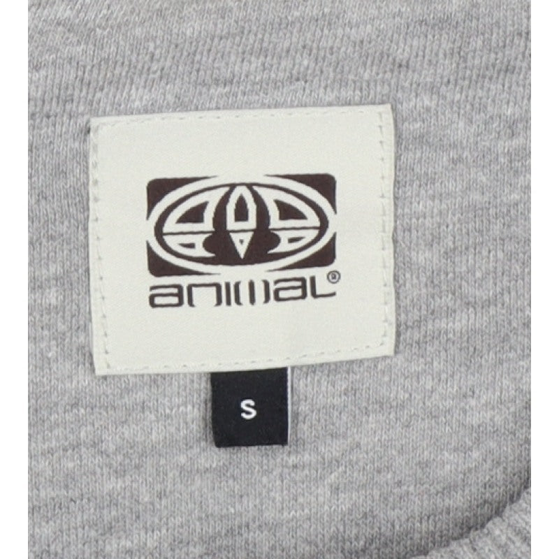 Animal Men’s Grey S Pullover Crew Neck Embroidered Logo Sweatshirt