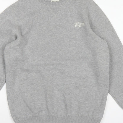 Animal Men’s Grey S Pullover Crew Neck Embroidered Logo Sweatshirt