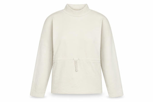 Marks and Spencer Women Ivory UK 8 High Neck Drawstring Sweatshirt