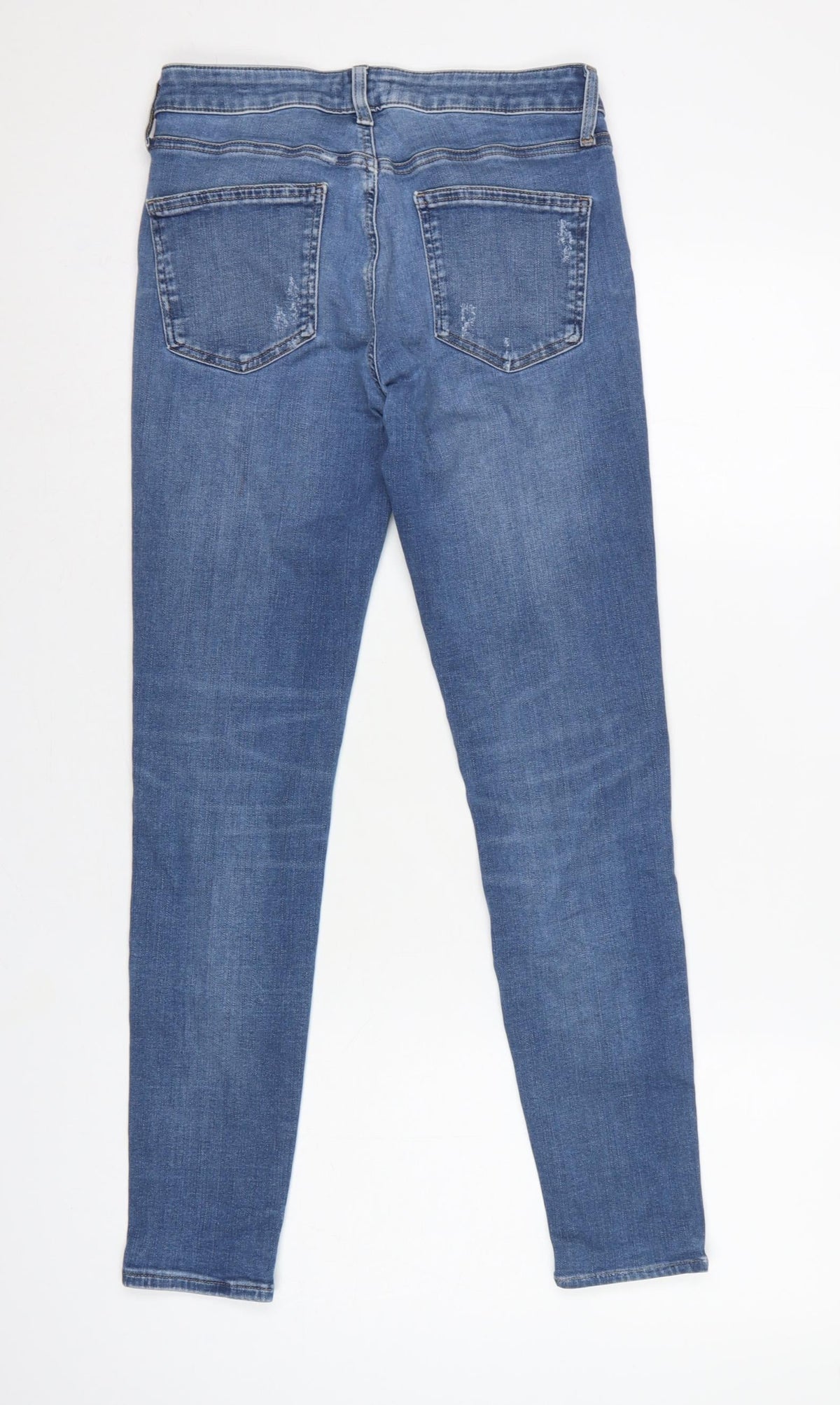 UNIQLO Women’s Blue UK 10 Skinny Distressed Stretch Jeans W27