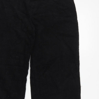 H&M Divided Women’s Black UK 8 Corduroy Wide-Leg Trousers