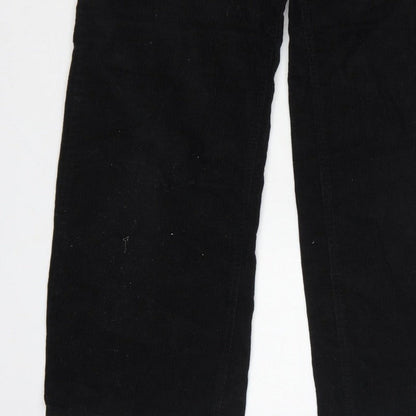 H&M Divided Women’s Black UK 8 Corduroy Wide-Leg Trousers
