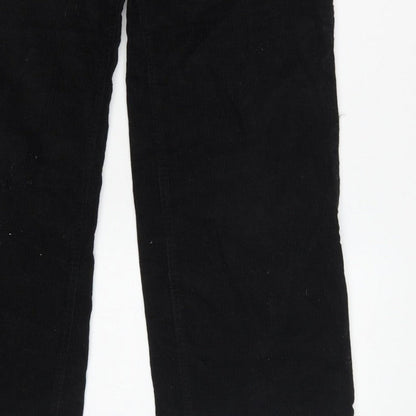 H&M Divided Women’s Black UK 8 Corduroy Wide-Leg Trousers