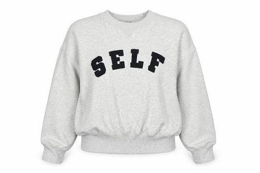 Next Women Grey S Pullover Sweatshirt Self Logo Crew Neck