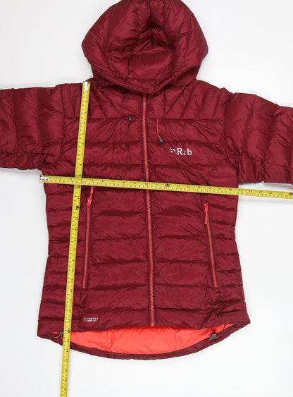 Rab Women’s Red UK 12 Hooded Down Puffer Jacket Pertex