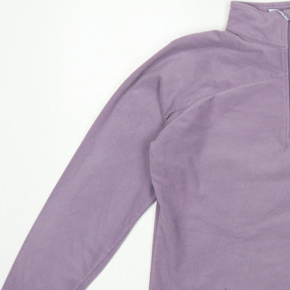 Columbia Women's Purple L 1/4 Zip Fleece Pullover Sweatshirt
