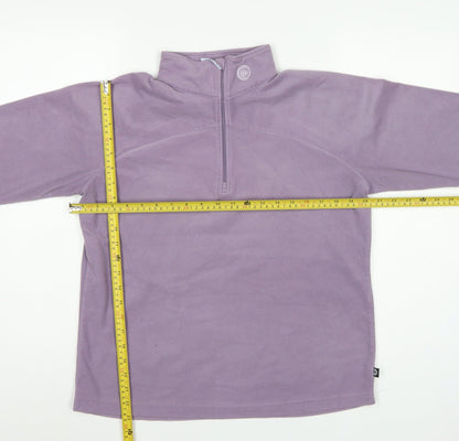 Columbia Women's Purple L 1/4 Zip Fleece Pullover Sweatshirt