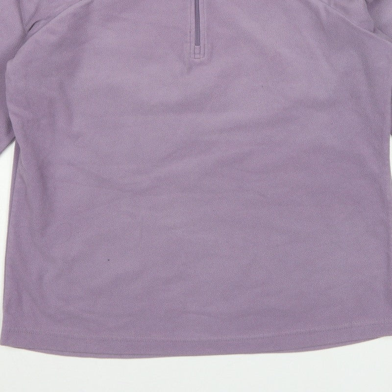 Columbia Women's Purple L 1/4 Zip Fleece Pullover Sweatshirt