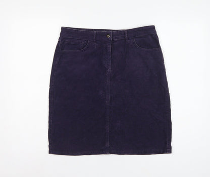 John Lewis Women’s Blue Corduroy Pencil Skirt Size 12 Knee Length