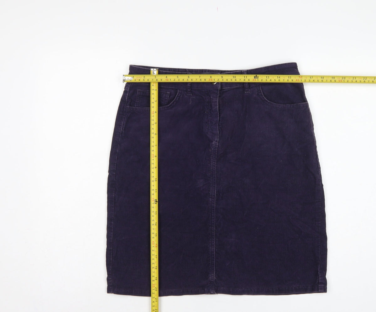 John Lewis Women’s Blue Corduroy Pencil Skirt Size 12 Knee Length