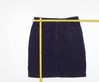 John Lewis Women’s Blue Corduroy Pencil Skirt Size 12 Knee Length