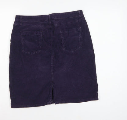 John Lewis Women’s Blue Corduroy Pencil Skirt Size 12 Knee Length