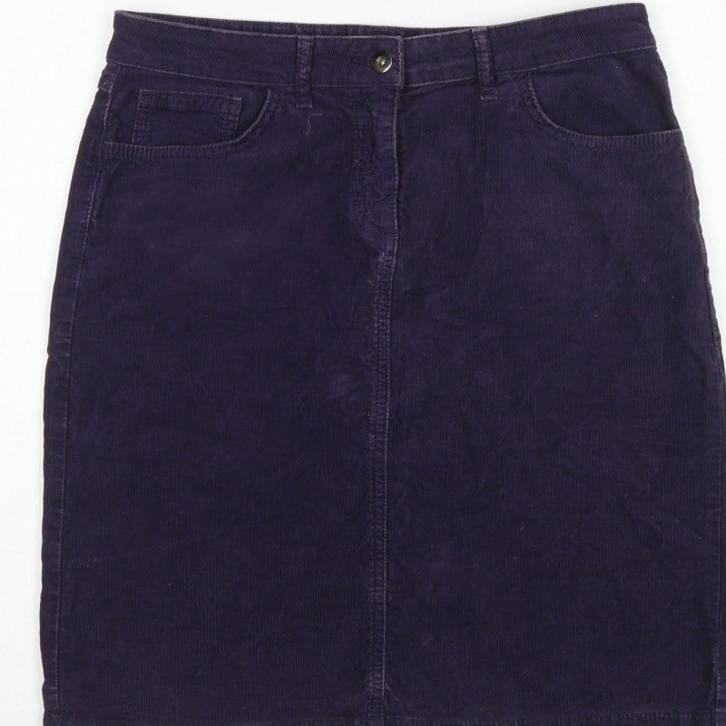 John Lewis Women’s Blue Corduroy Pencil Skirt Size 12 Knee Length