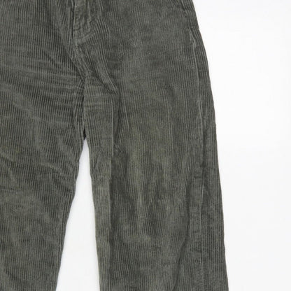 Motel Women’s Green XS High Rise Straight Corduroy Trousers