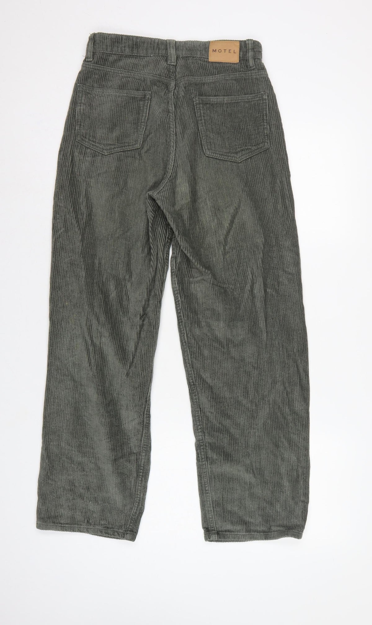Motel Women’s Green XS High Rise Straight Corduroy Trousers