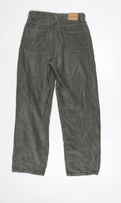 Motel Women’s Green XS High Rise Straight Corduroy Trousers