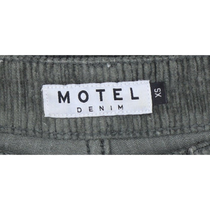 Motel Women’s Green XS High Rise Straight Corduroy Trousers