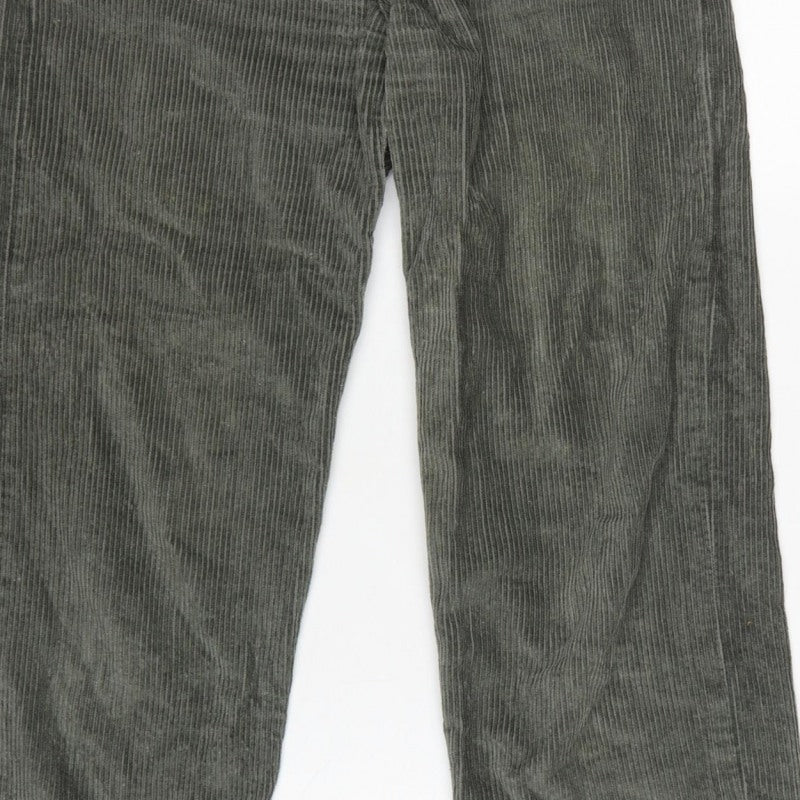 Motel Women’s Green XS High Rise Straight Corduroy Trousers